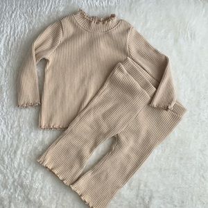 Old Navy Cozy-Knit Mock-Neck Top and Flare Pants Set